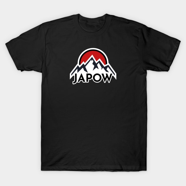 JAPOW Japan Powder Snow Snowboard Sticker | Burton Nitro Capita Vans T-Shirt by susugroo